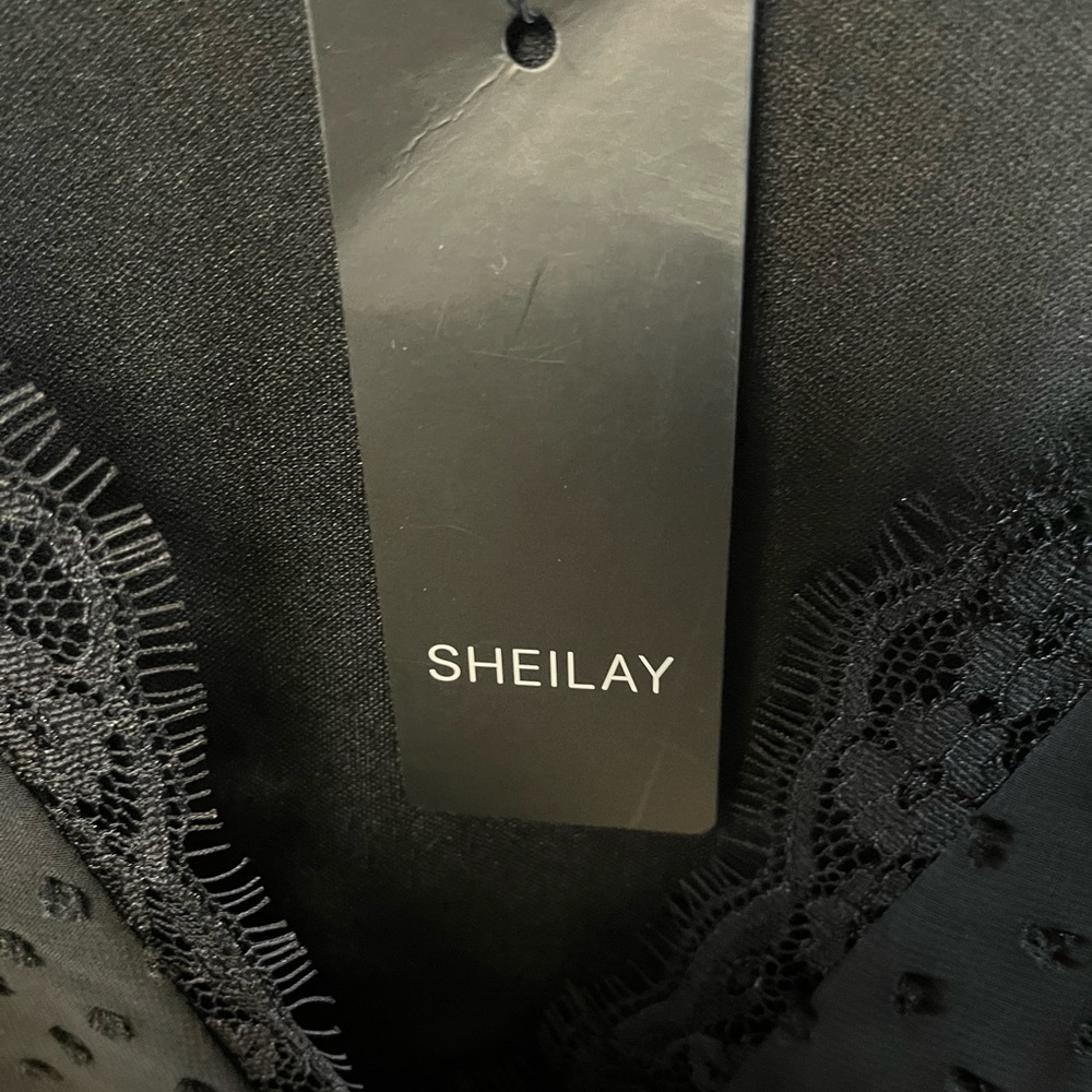 Sheilay Swiss Dot Long Sleeve Mini Dress NWT - Picture 4 of 5